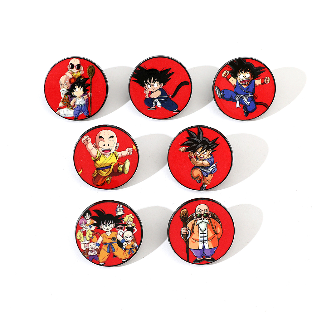 Embroidery Wallpaper - 7 Pcs Funny Anime Brooch Fashion