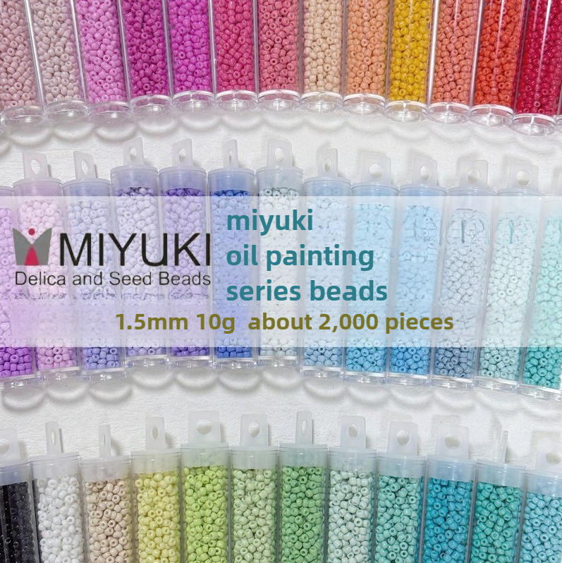 Embroidery Bracelet - MIYUKI RR15 1.5mm Oil Painting Glass