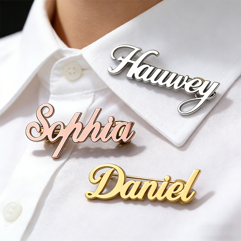Embroidery Names - Stainless Steel Custom Name Initial Letter