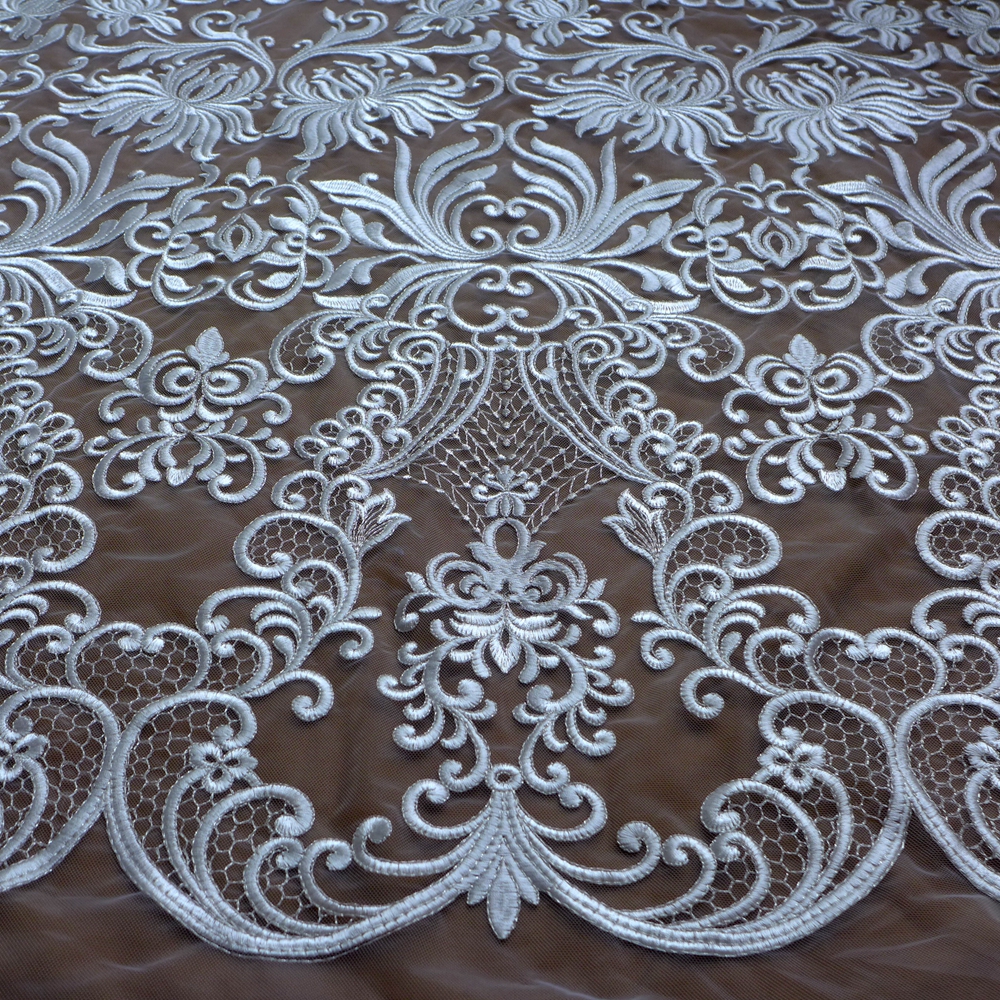 Embroidery Gold - HelluyerDc Off white&gold blac tulle lace