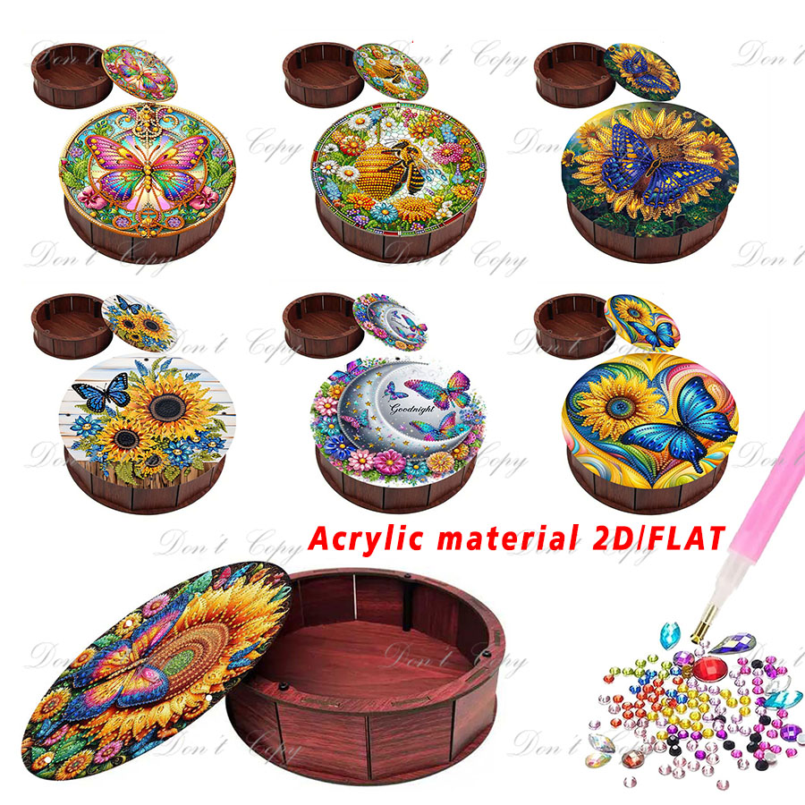 Embroidery Gift Ideas - A set of round storage boxes