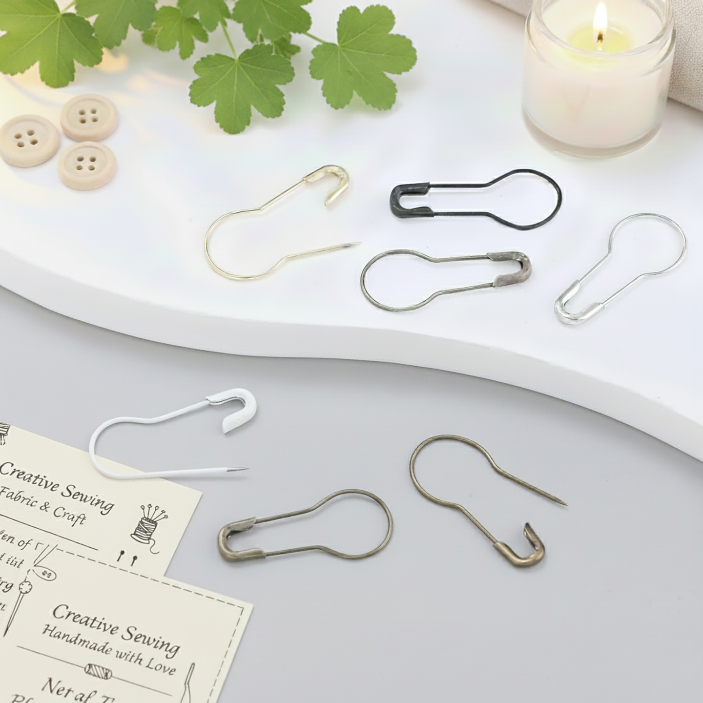Embroidery Wallpaper - 100Pcs/Lot Metal Gourd Safety Pins Clothing