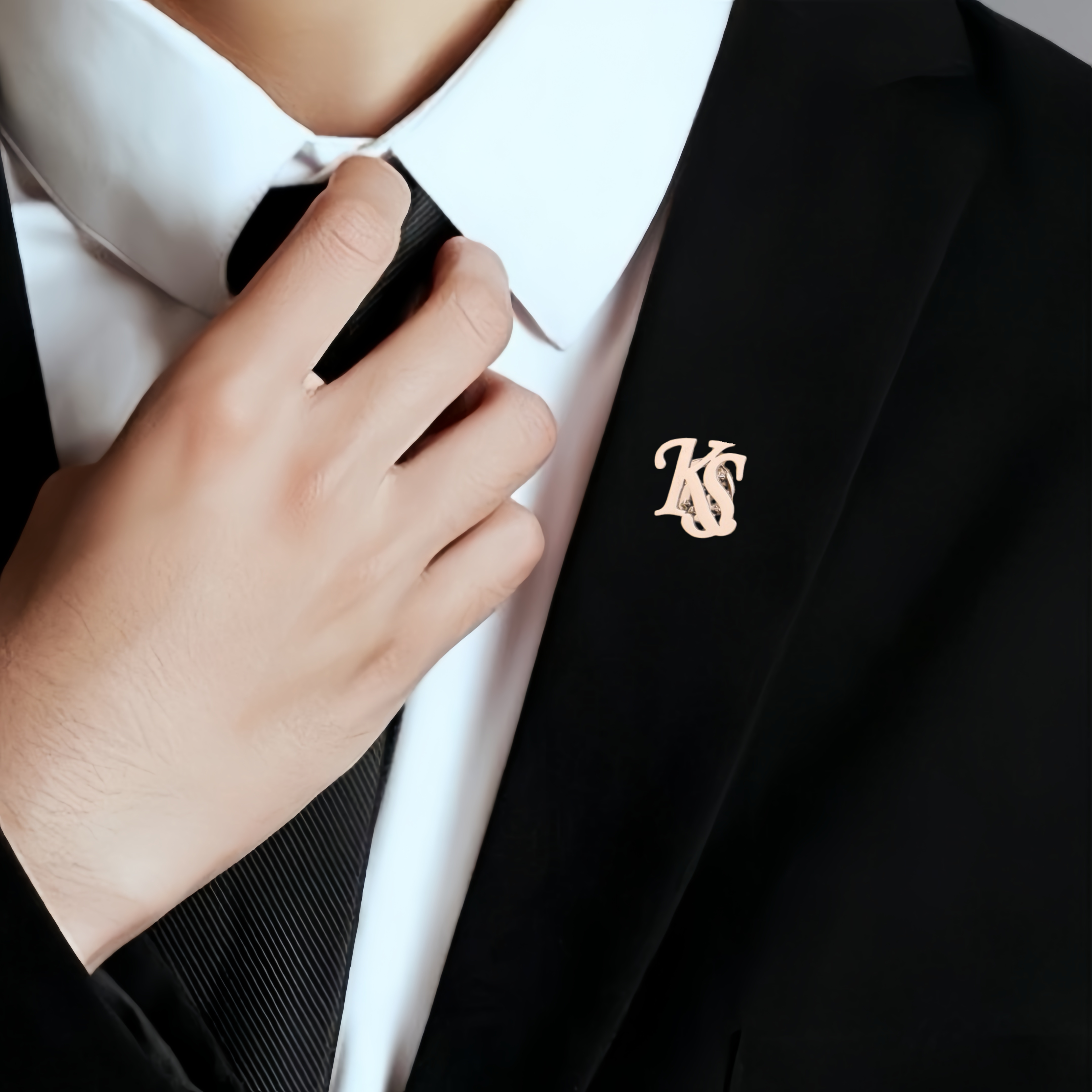 Embroidery Names - Personalized Initials Jacket Lapel Pin Unique