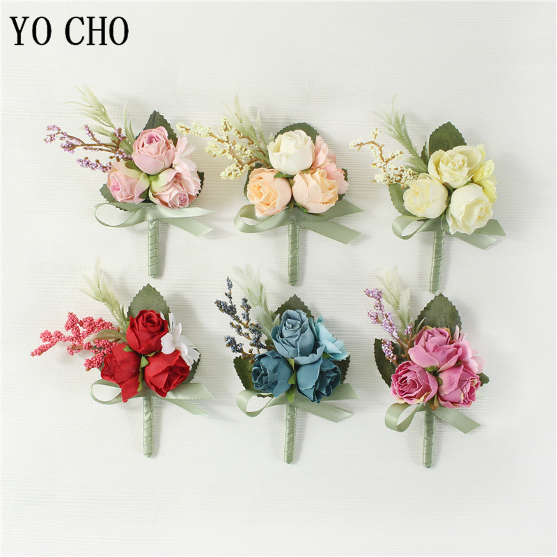 Embroidery Bracelet - YO CHO Boutonniere Wedding Men Brooch