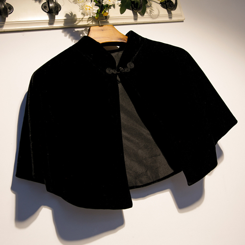 Embroidery Gold - New Vintage Gold Velvet Stand Collar
