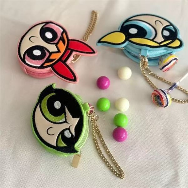 Embroidery Keychain - Kawaii Anime The Powerpuff and Girls