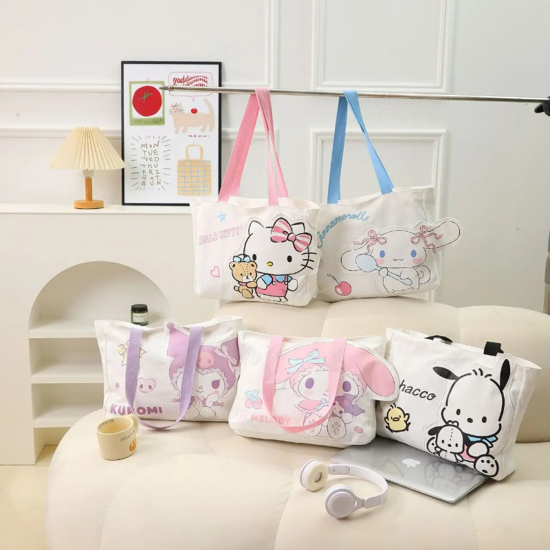 Embroidery Workshop - Sanrio Minimalist Versatile Large Capacity Canvas