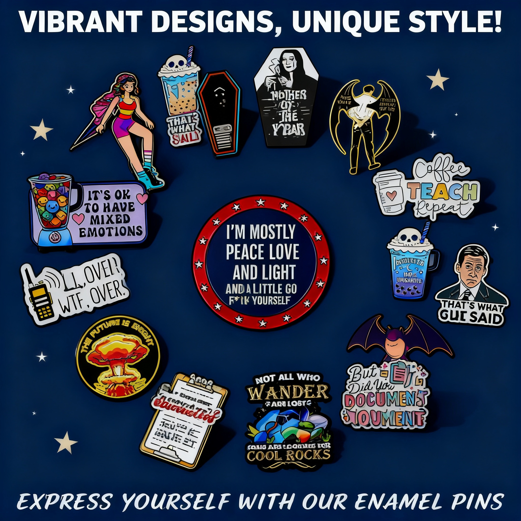 Embroidery Wallpaper - Enamel Brooch Badge Pin Alloy Hot