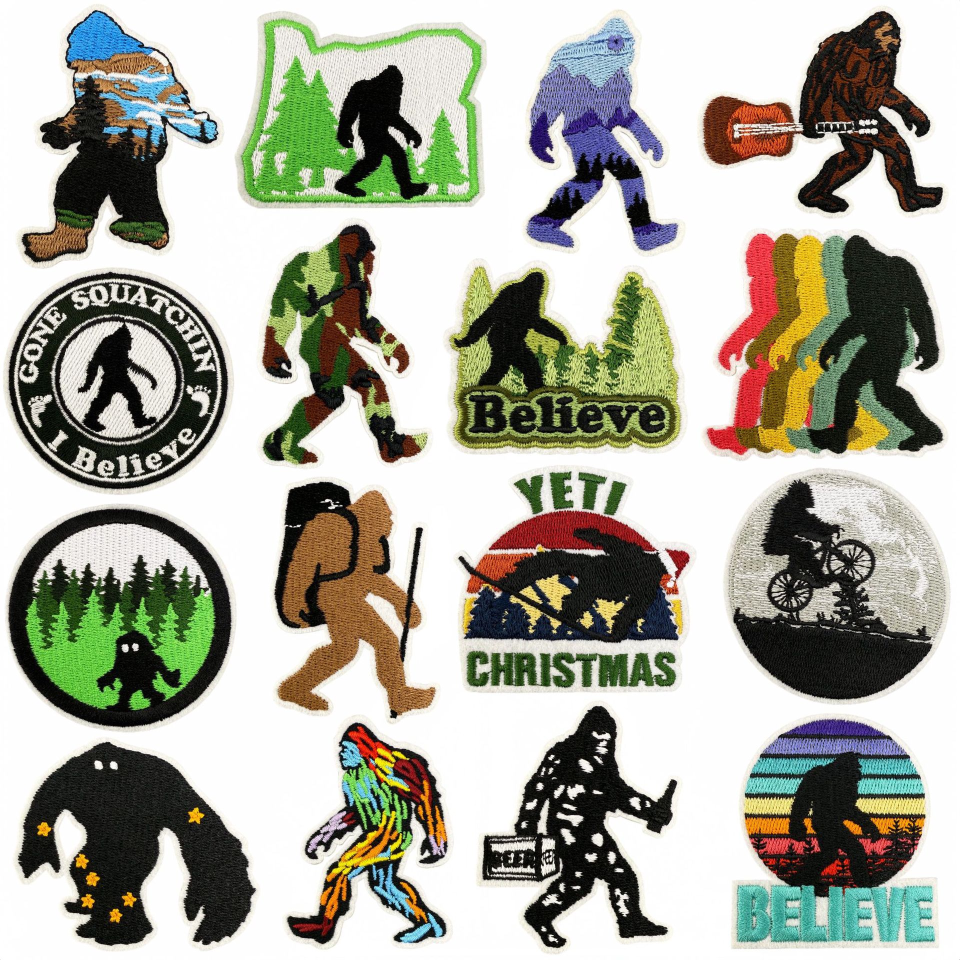 Embroidery Design 3D - Cartoon Gorilla Forest Design Embroidery Patch