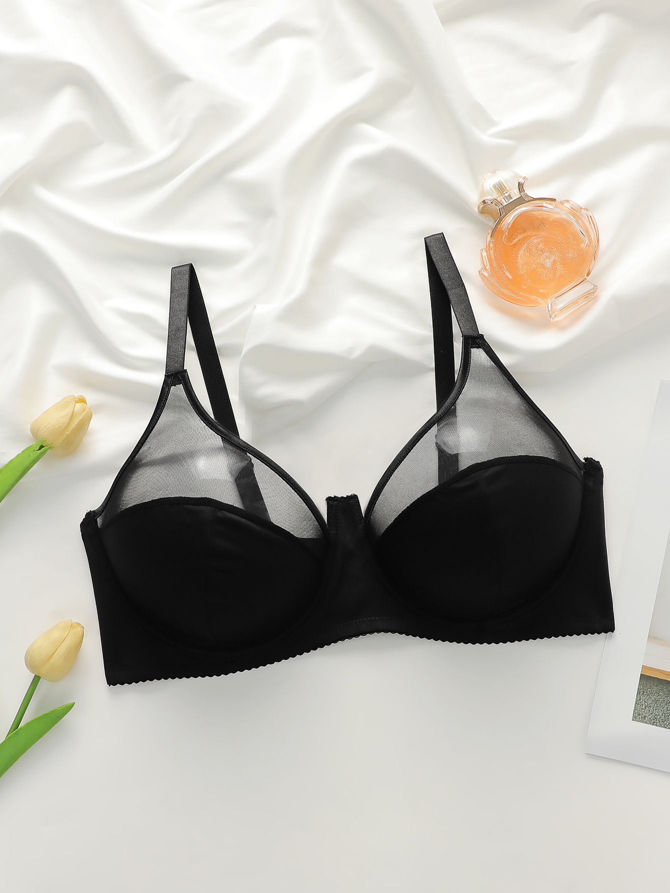 Embroidery Ring Sizes - Women's Sexy Lace plus Size Bra