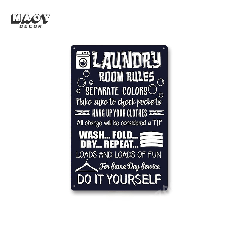 Slogan Metal Tin Sign Laundry  – обзор и цена Embroidery Wall Art