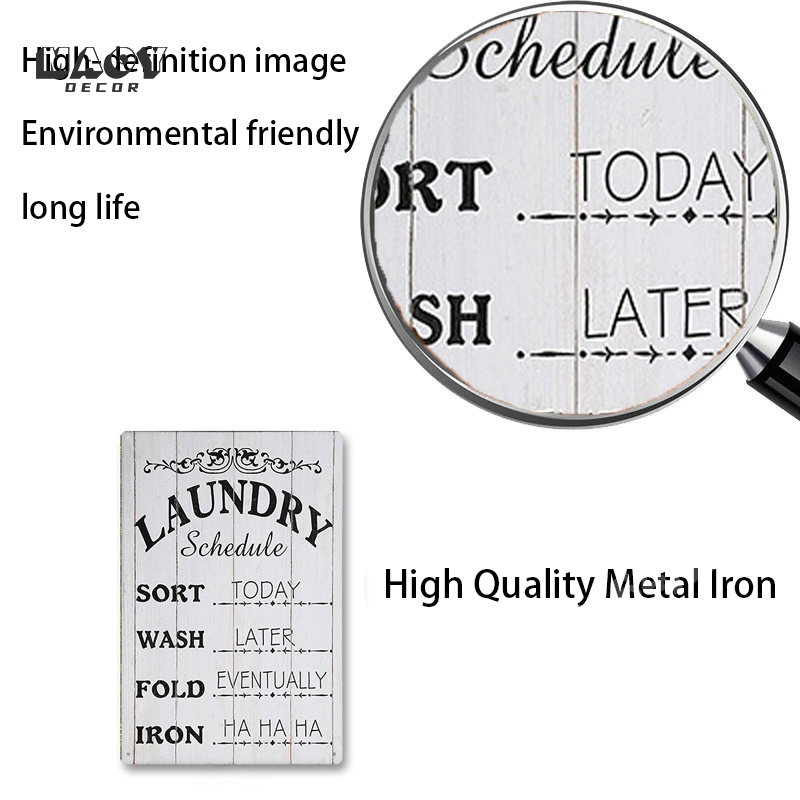 Slogan Metal Tin Sign Laundry  – обзор и цена Embroidery Wall Art