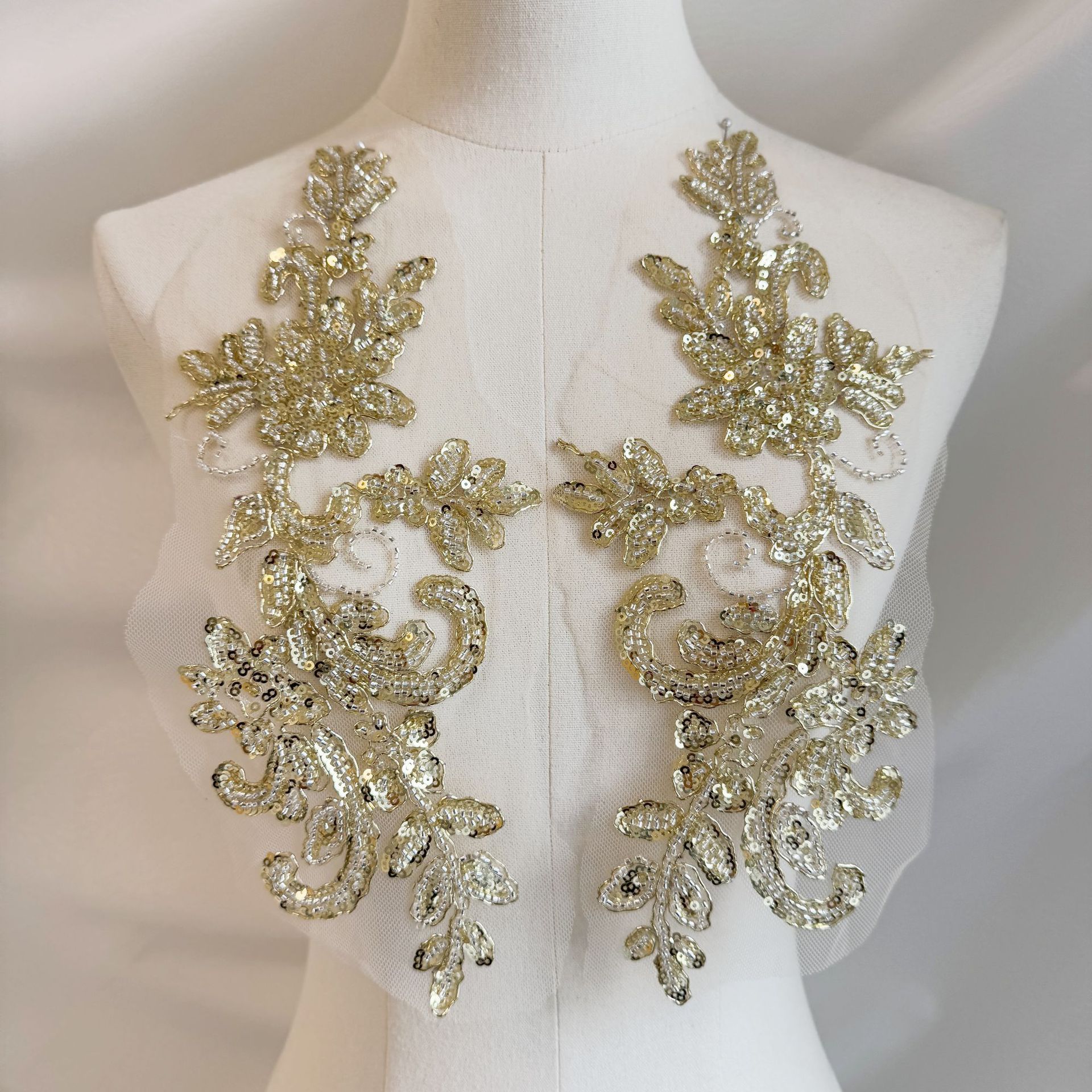 Champagne gold beaded flower s – обзор и цена Embroidery Gold