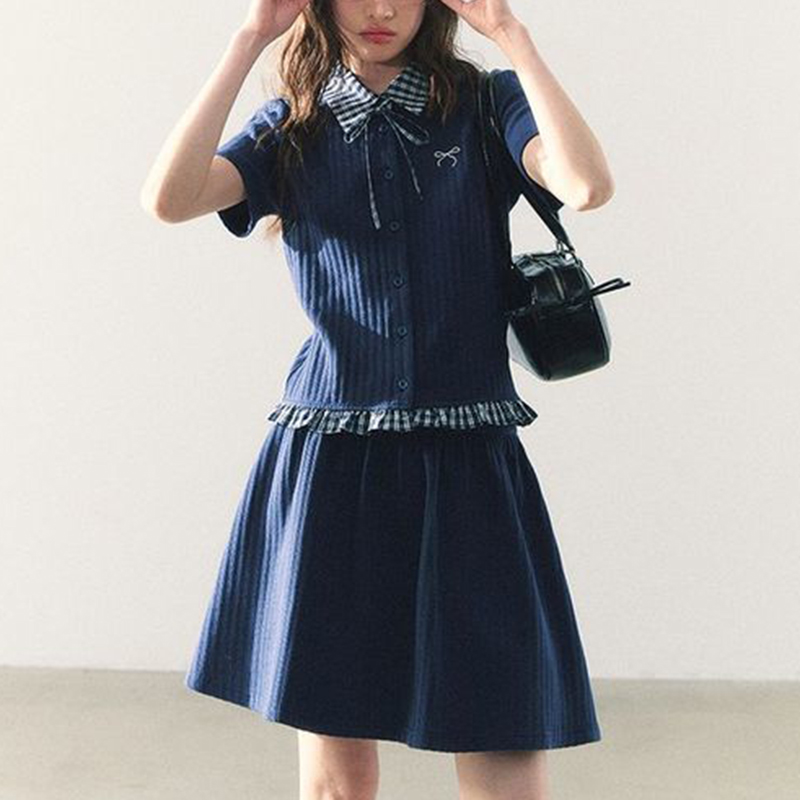 Summer Knitted Preppy Style Tw – обзор и цена Embroidery Uniforms