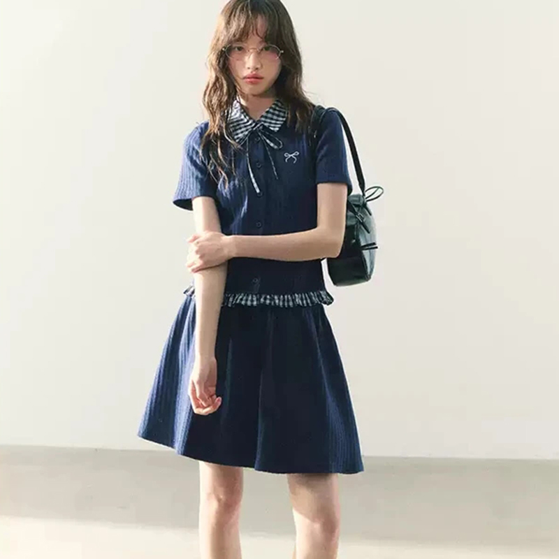 Summer Knitted Preppy Style Tw – обзор и цена Embroidery Uniforms