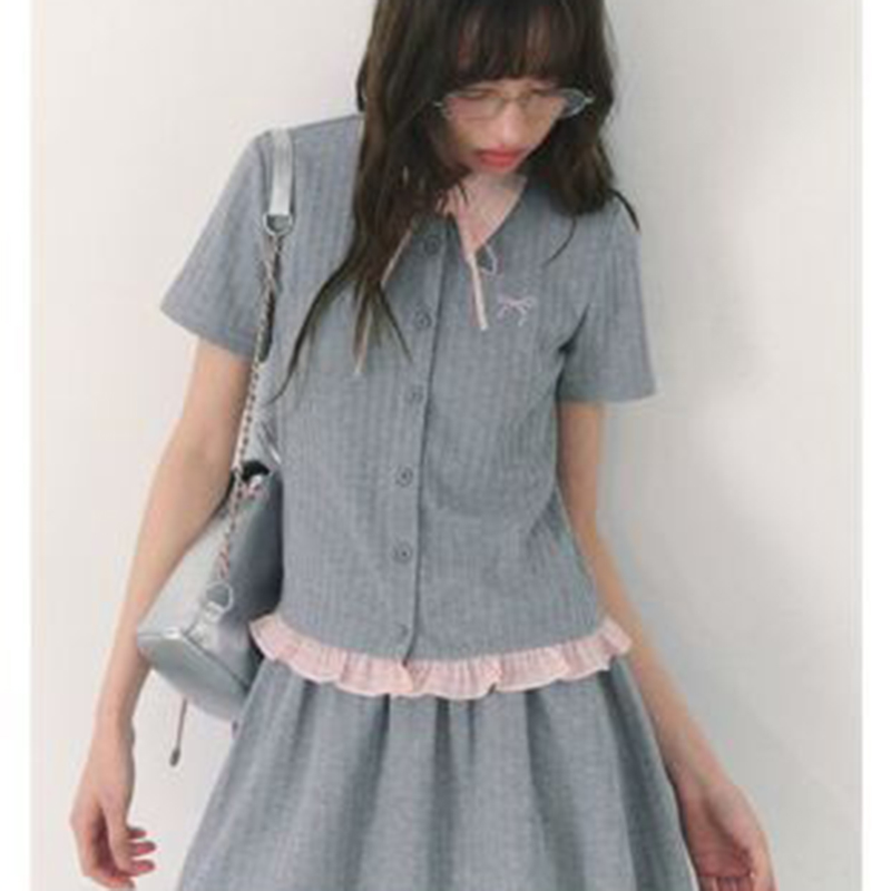 Summer Knitted Preppy Style Tw – обзор и цена Embroidery Uniforms