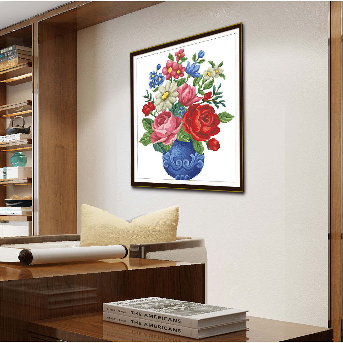 Blue Bottle And Rose, Cross St – обзор и цена Embroidery Rose Stitch