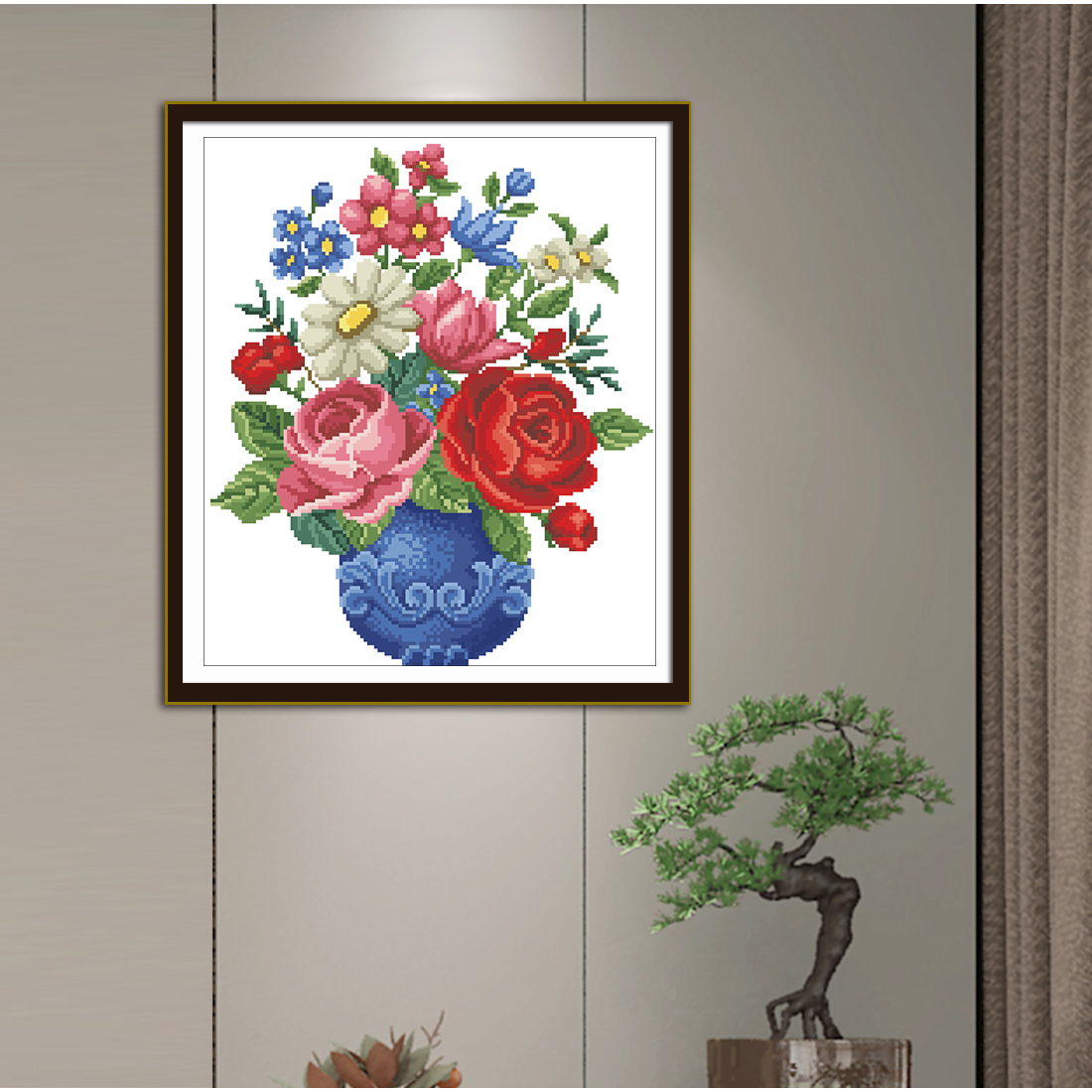 Blue Bottle And Rose, Cross St – обзор и цена Embroidery Rose Stitch