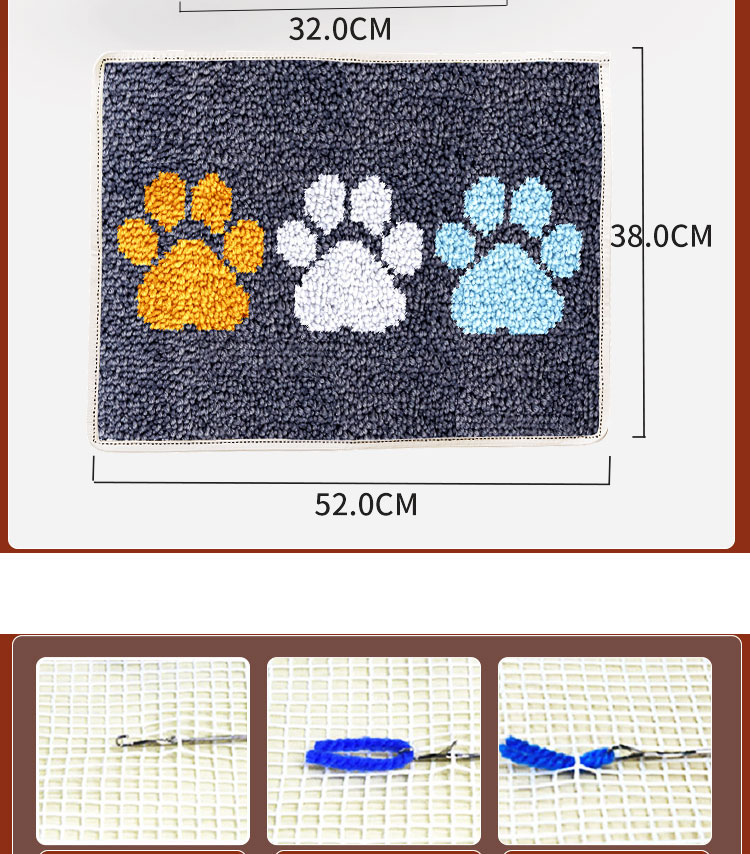 115-80CM Latch hook kit with p – обзор и цена Printed Embroidery Kit