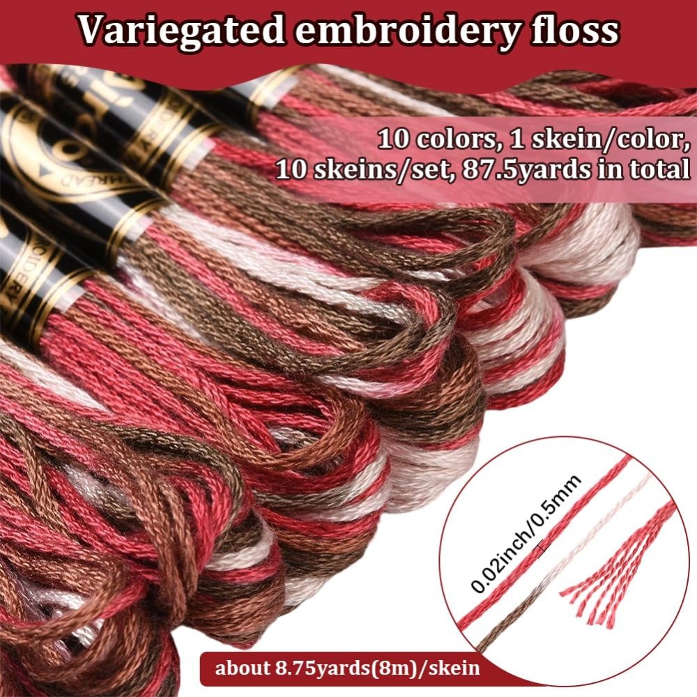 10 Skeins 6 Strands Red Embroi – обзор и цена Embroidery Bracelet