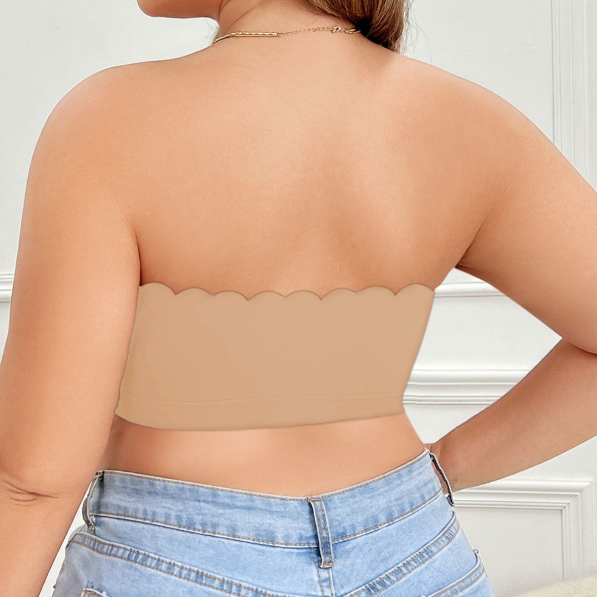 Solid color simple strapless s – обзор и цена Embroidery Ring Sizes