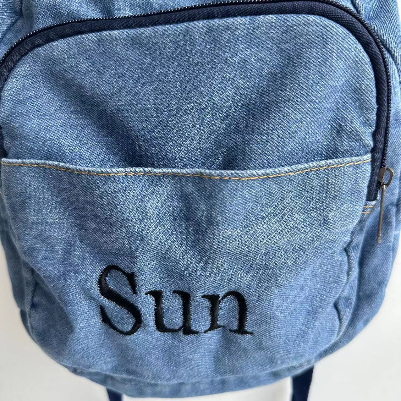 Denim Backpack Girls' New Stud – обзор и цена Embroidery Names