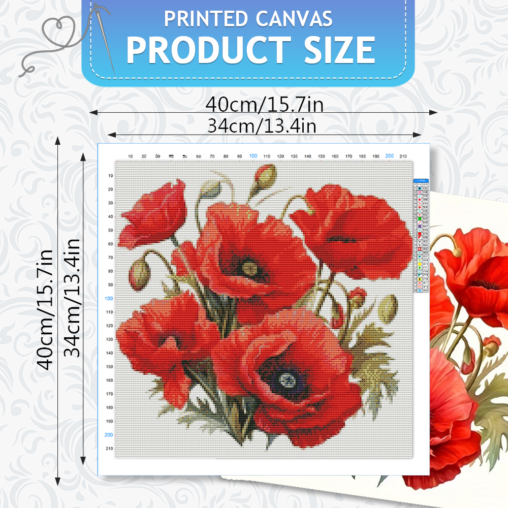 HUACAN Cross Stitch Flower Ros – обзор и цена Embroidery Rose Stitch