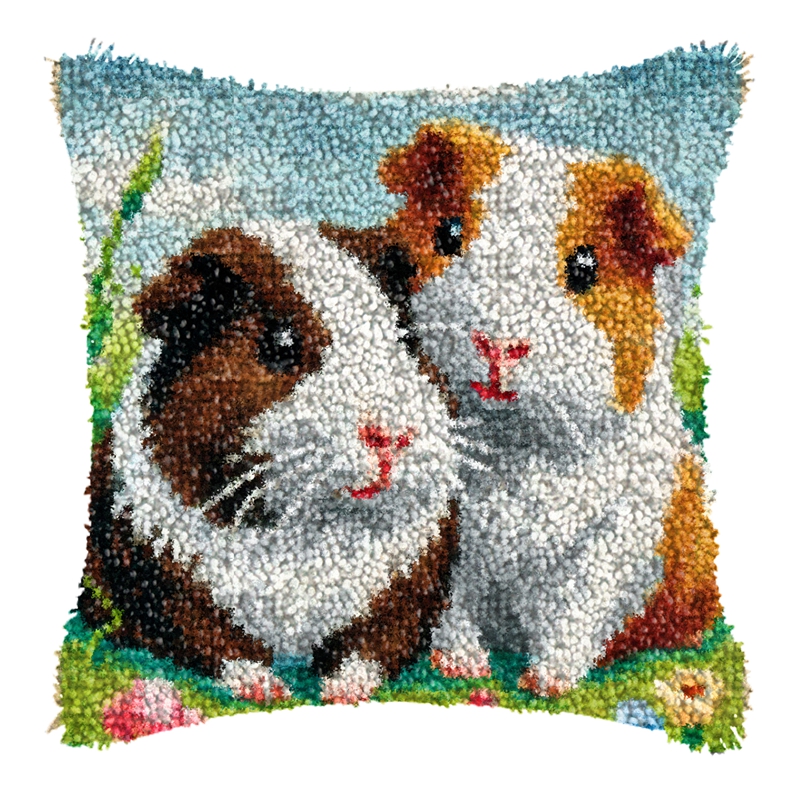 DIY Rabbit Cat Latch Hook Rug  – обзор и цена Printed Embroidery Kit