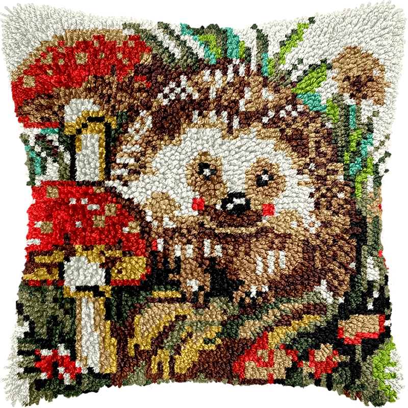 DIY Rabbit Cat Latch Hook Rug  – обзор и цена Printed Embroidery Kit