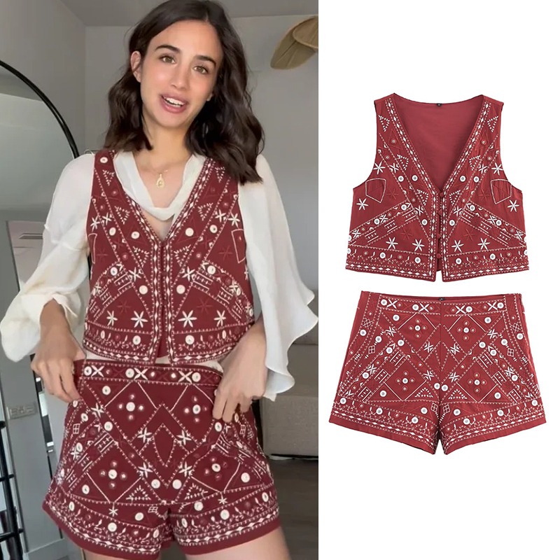 Y2k Set New Two Piece Women's  – обзор и цена Embroidery Uniforms