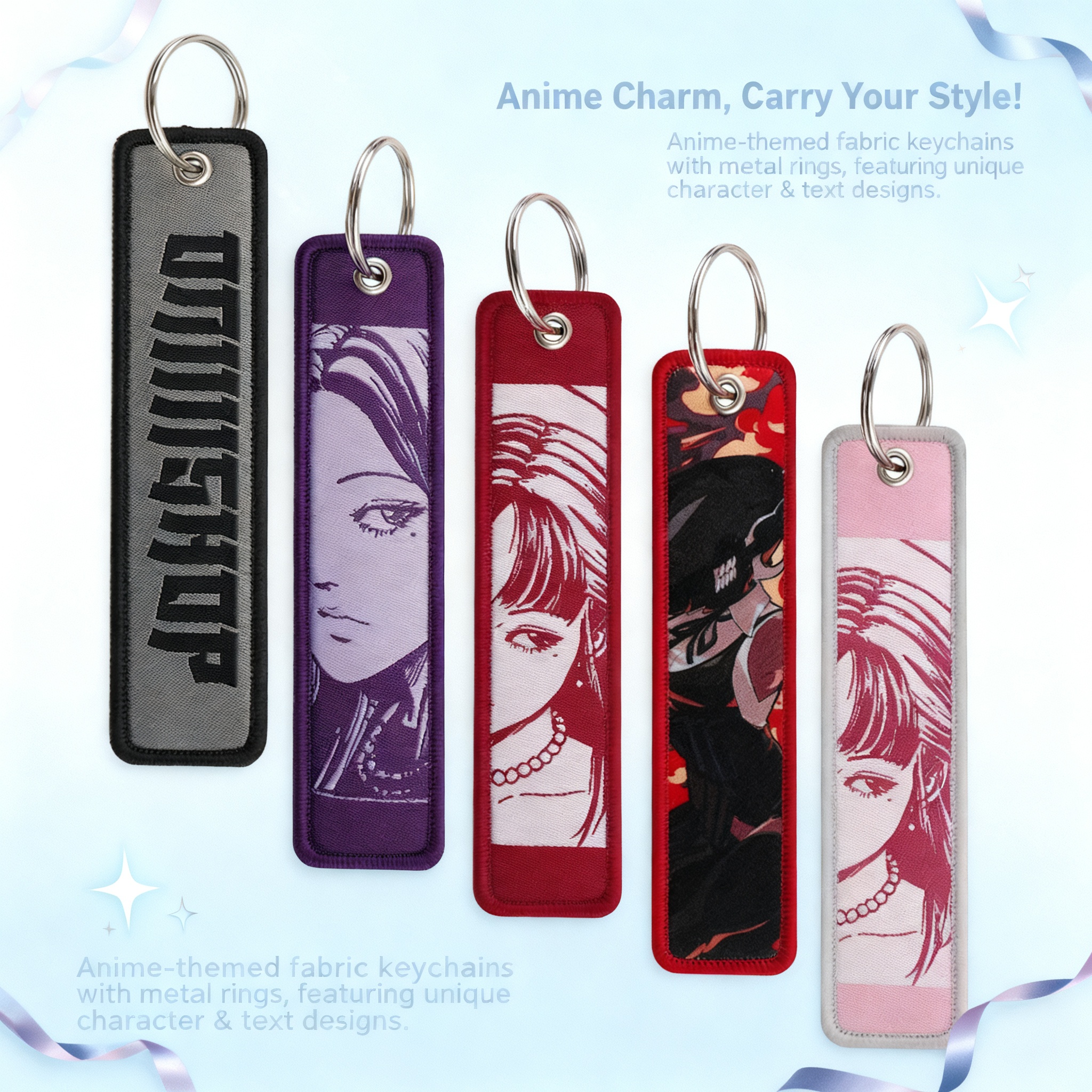 Anime Girls Embroidery Key Fob – обзор и цена Embroidery Keychain