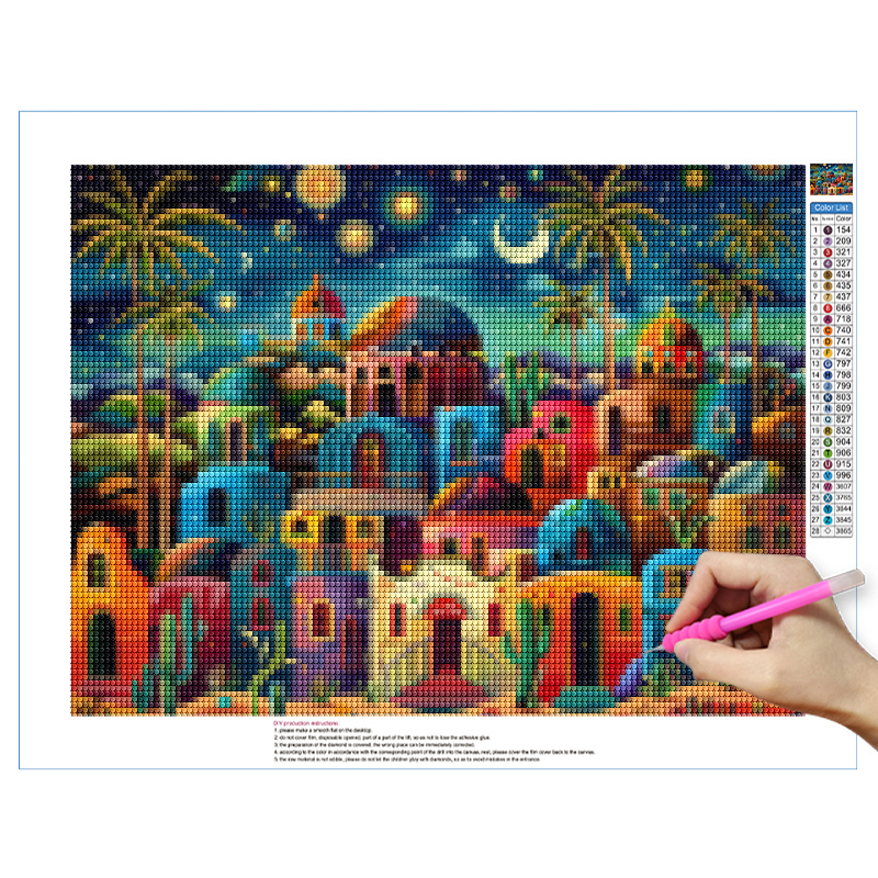 Frameless,Night View 5D Diamon – обзор и цена Embroidery Wall Art