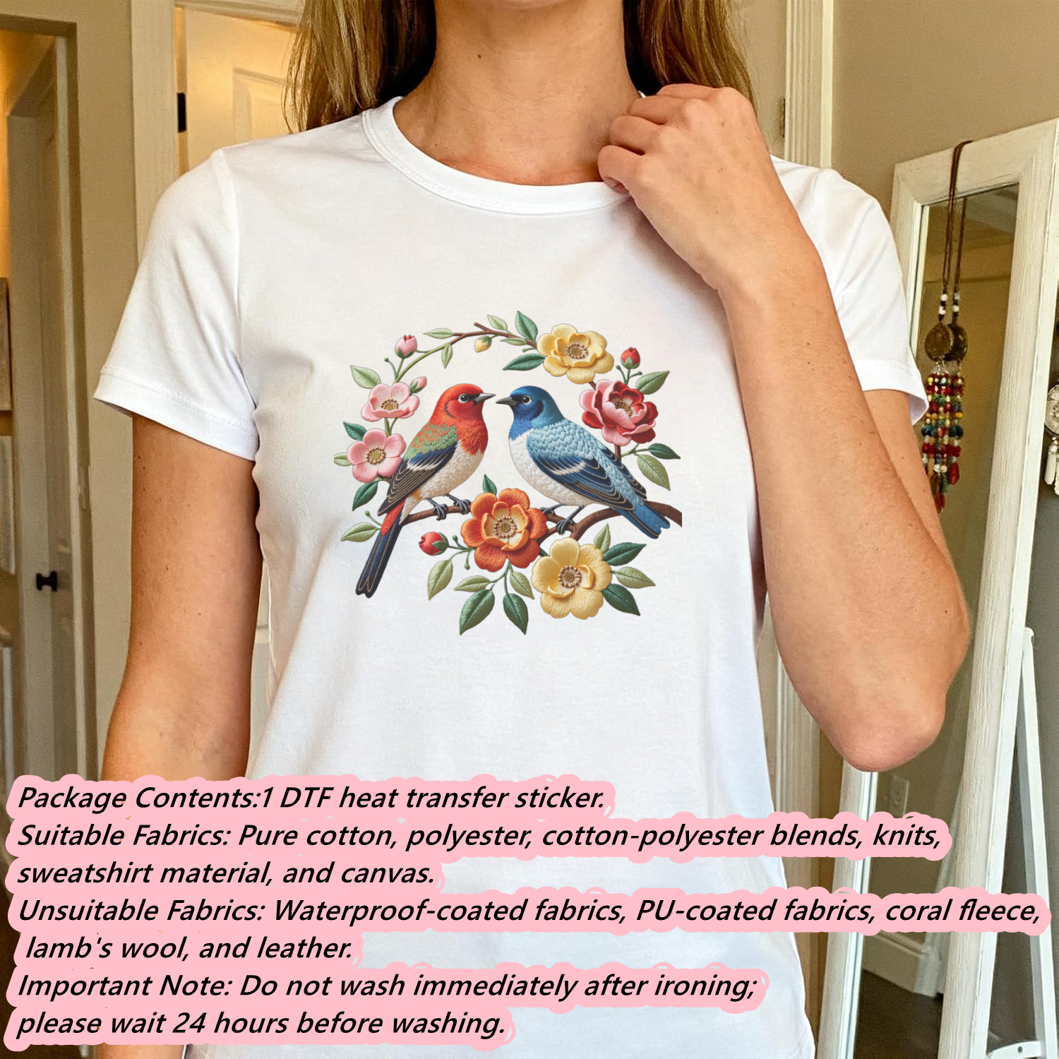 1 Piece of Bird Pattern Clothi – обзор и цена Embroidery Free Pattern