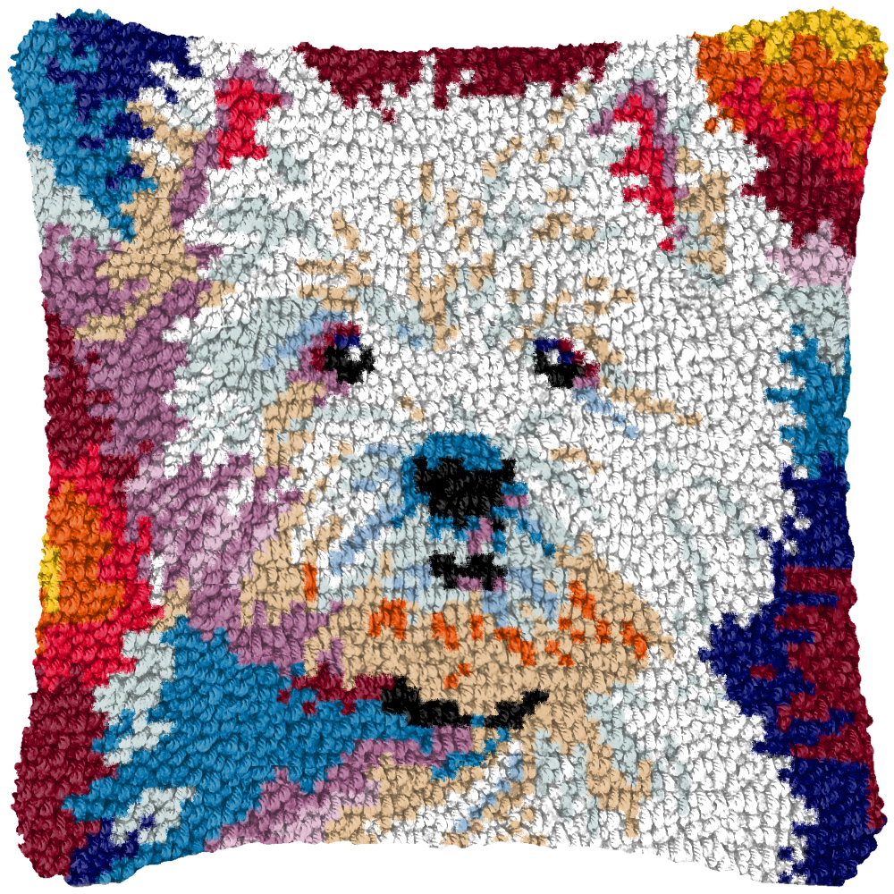 Cute Dog Embroidery Latch Hook – обзор и цена Printed Embroidery Kit