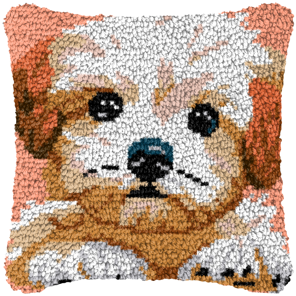 Cute Dog Embroidery Latch Hook – обзор и цена Printed Embroidery Kit