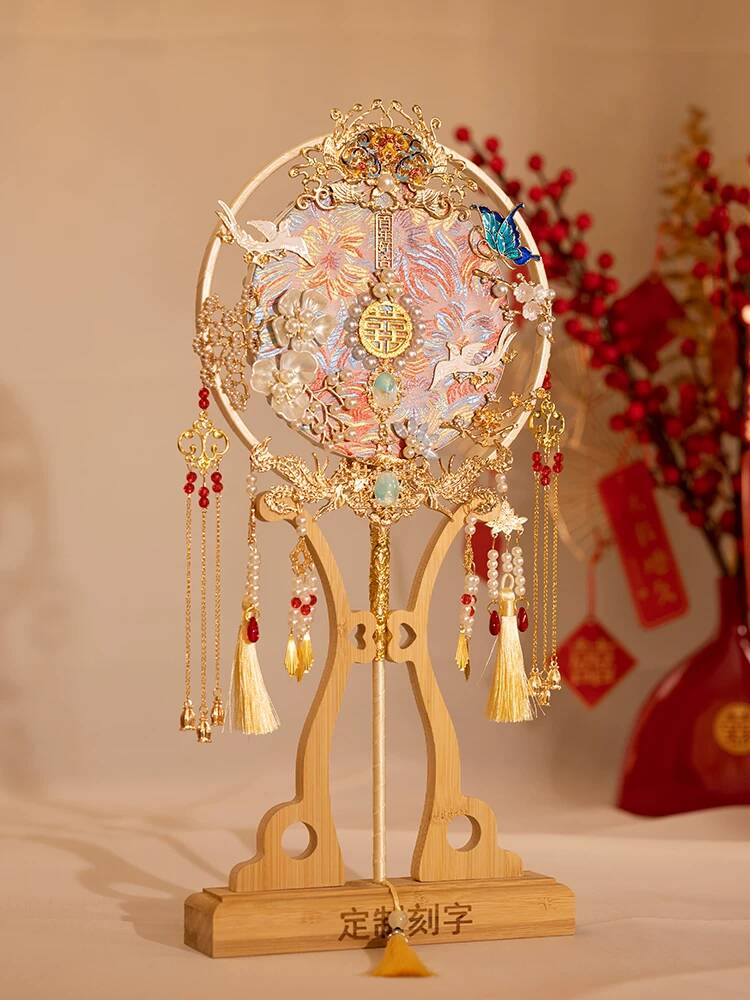 Chinese Style Bride Round Fan  – обзор и цена Embroidery Kit Set