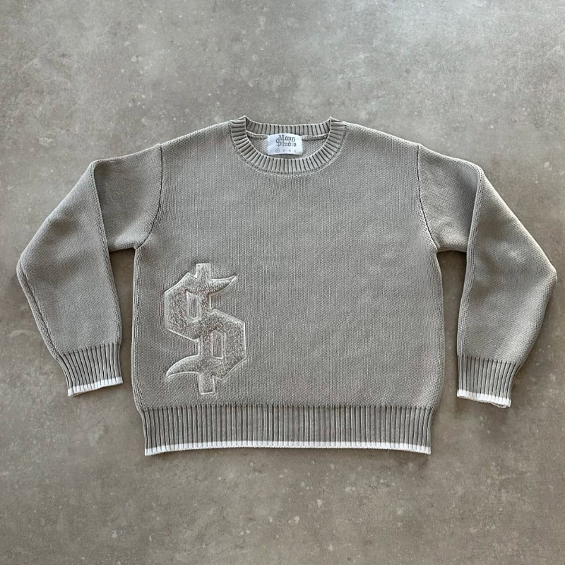 Harajuku Casual gold Sweaters  – обзор и цена Embroidery Gold