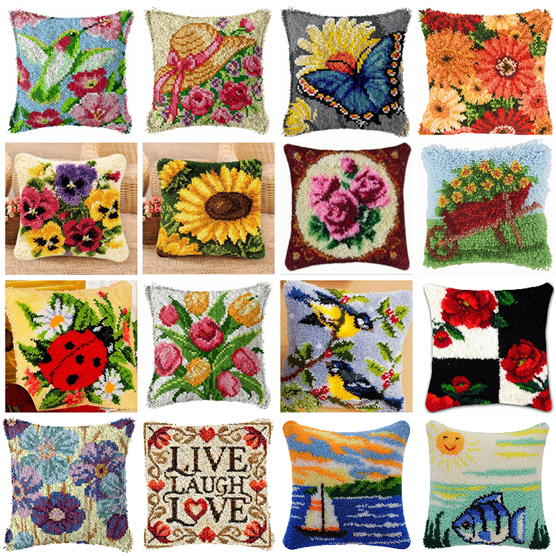Smyrna Flower Latch Hook Kit M – обзор и цена Printed Embroidery Kit