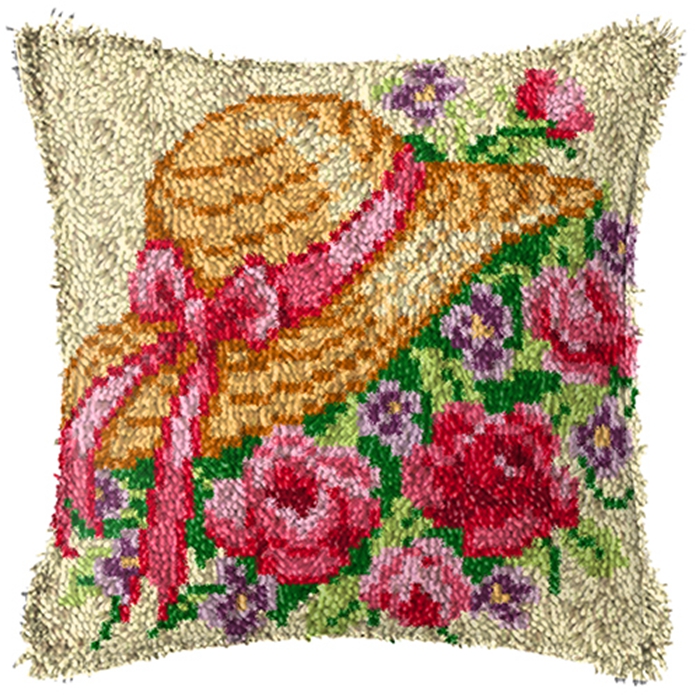 Smyrna Flower Latch Hook Kit M – обзор и цена Printed Embroidery Kit