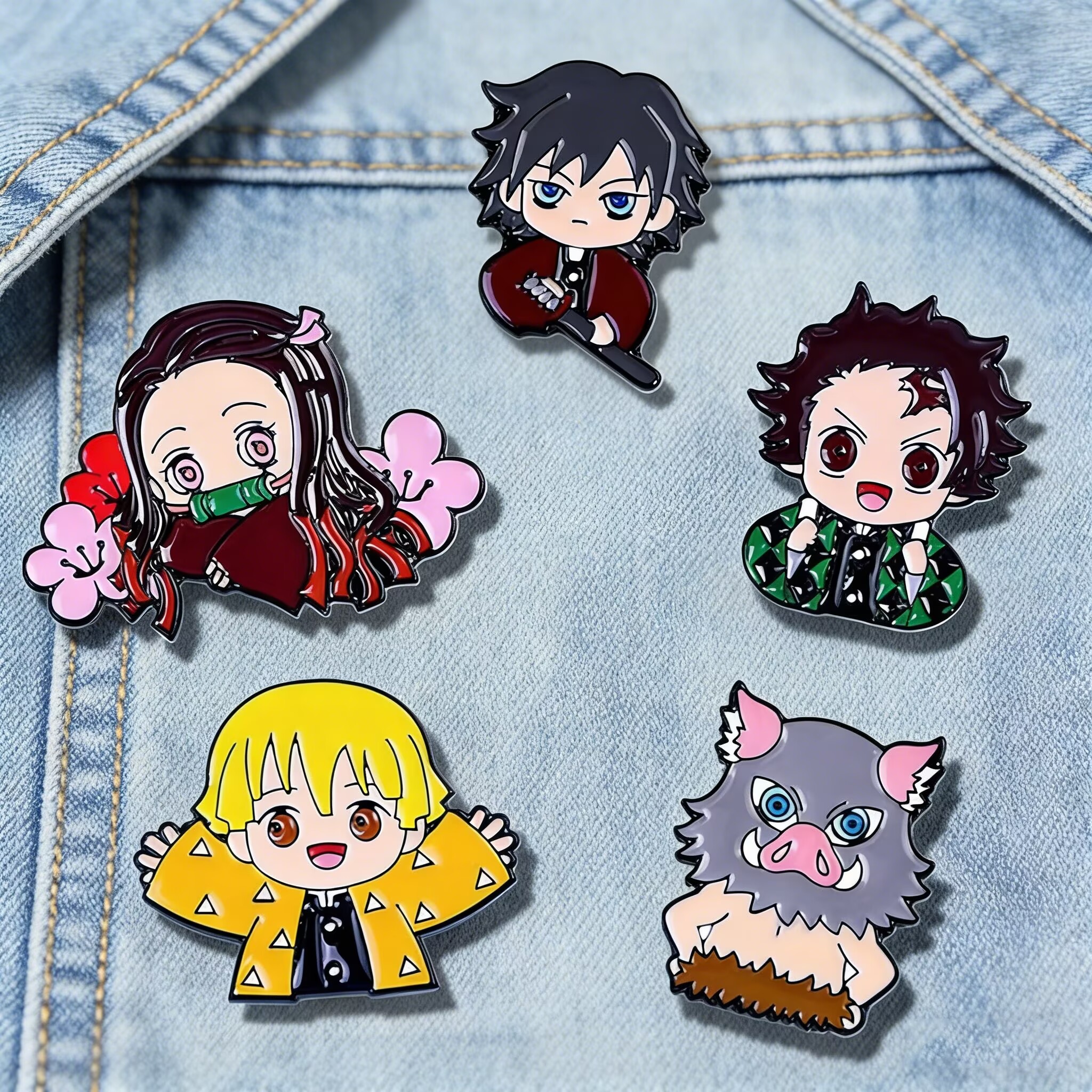 Cute Cartoon Demon Slayer Anim – обзор и цена Embroidery Wallpaper