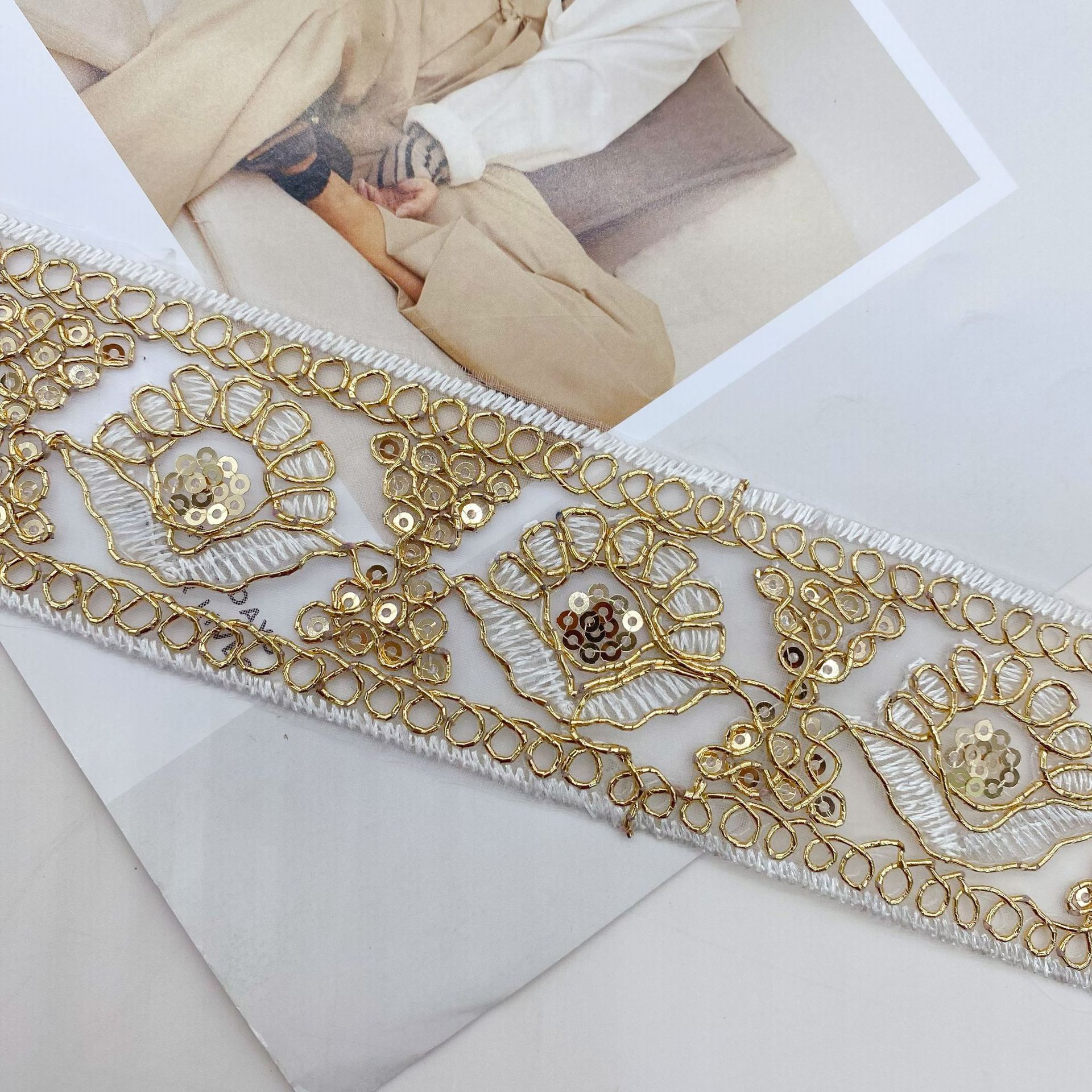 3Yards Of Wholesale National S – обзор и цена Embroidery Gold