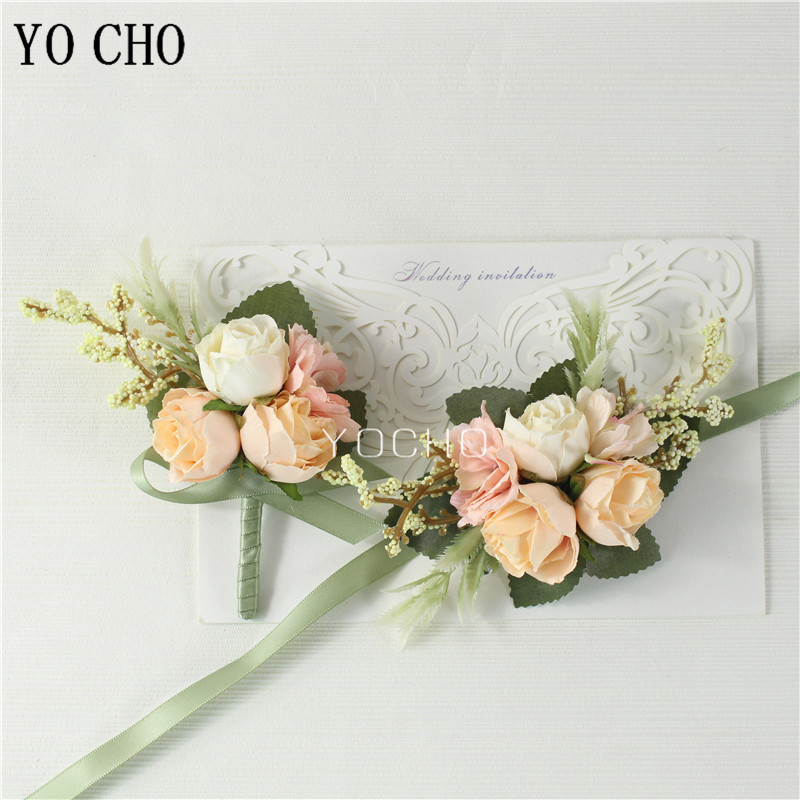 YO CHO Boutonniere Wedding Men – обзор и цена Embroidery Bracelet