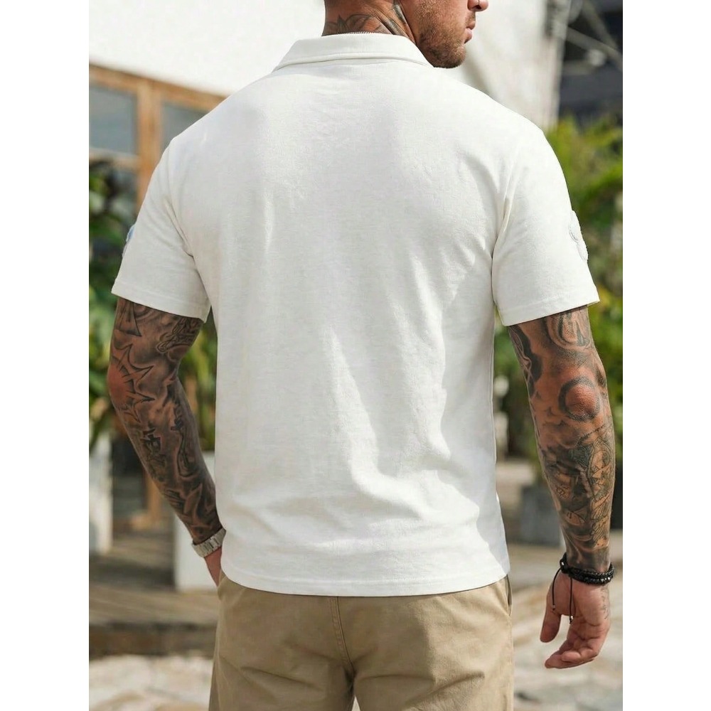 Men's Short Sleeve Polo Shirt  – обзор и цена Embroidery Design 3D