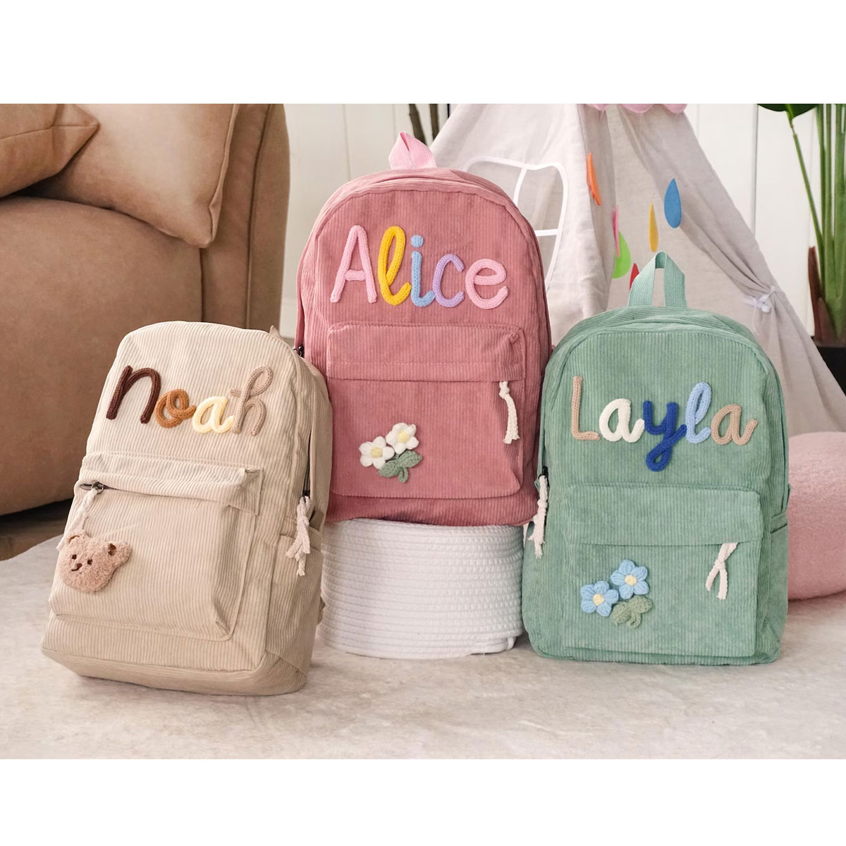 Unisex Personalized Corduroy B – обзор и цена Embroidery Initials Designs