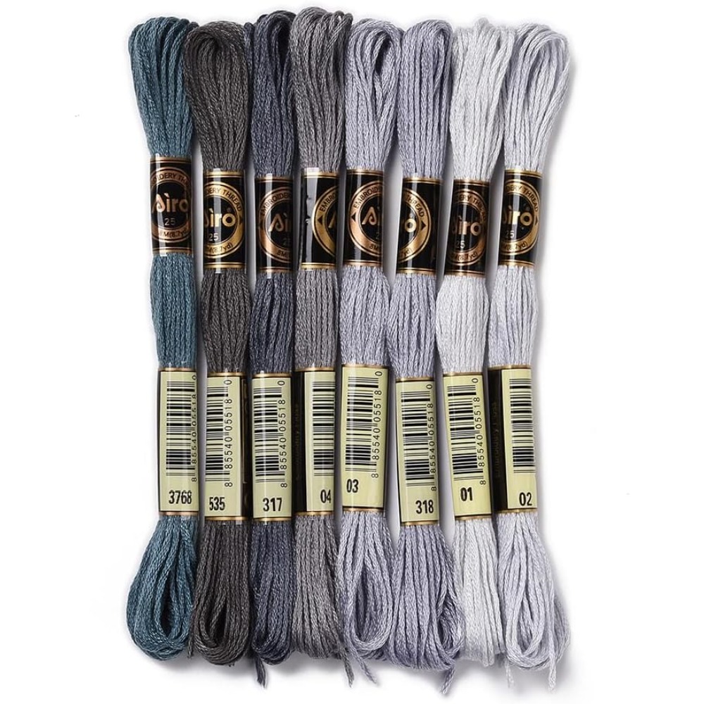 8 Skeins 70 Yards Grey Friends – обзор и цена Embroidery Bracelet