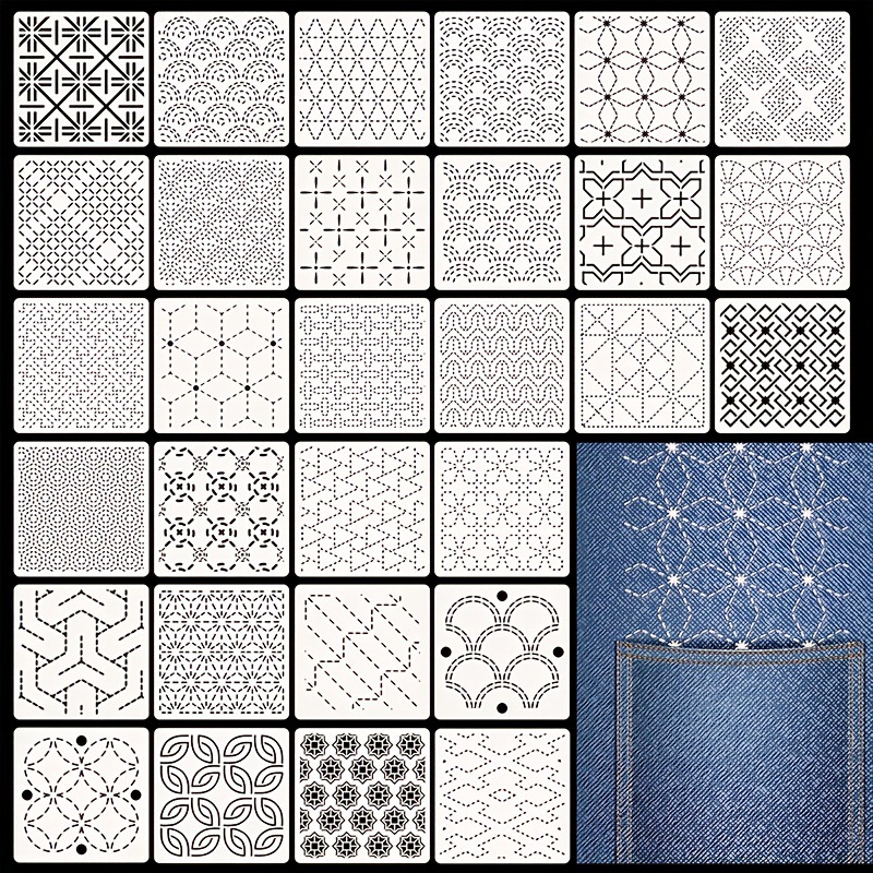 30Pcs Embroidery Templates DIY – обзор и цена Embroidery Free Pattern