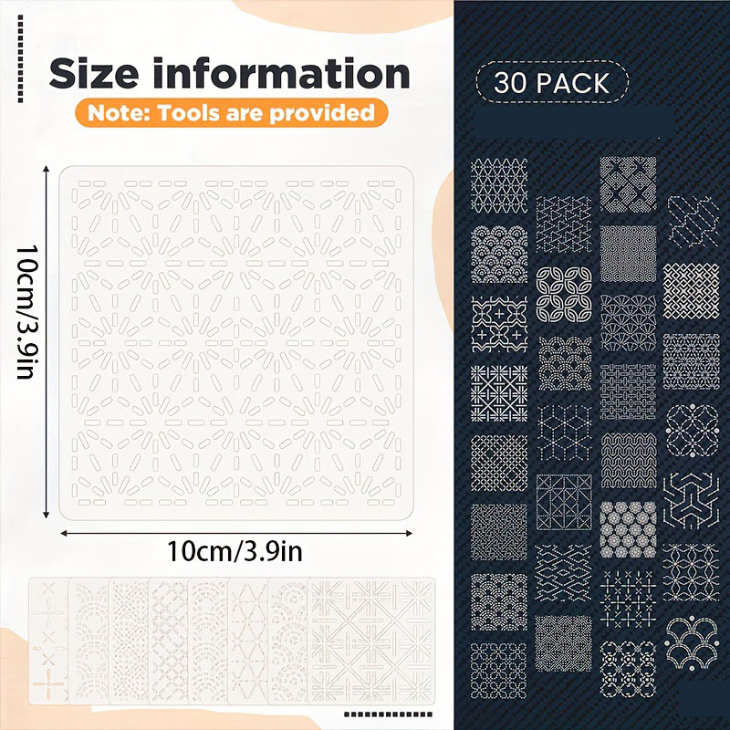 30Pcs Embroidery Templates DIY – обзор и цена Embroidery Free Pattern