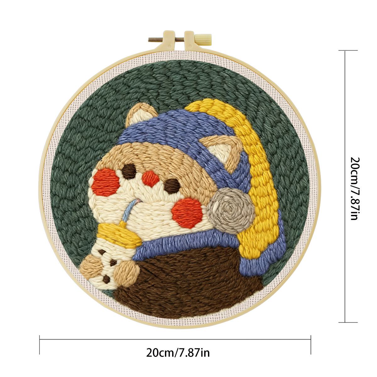 20X20CM/7.87inch Animal punch  – обзор и цена Printed Embroidery Kit