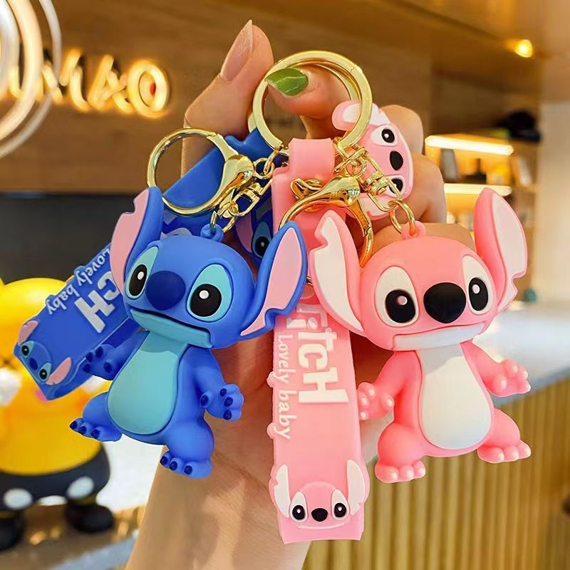 New Anime Stitch Toys Keychain – обзор и цена Embroidery Keychain