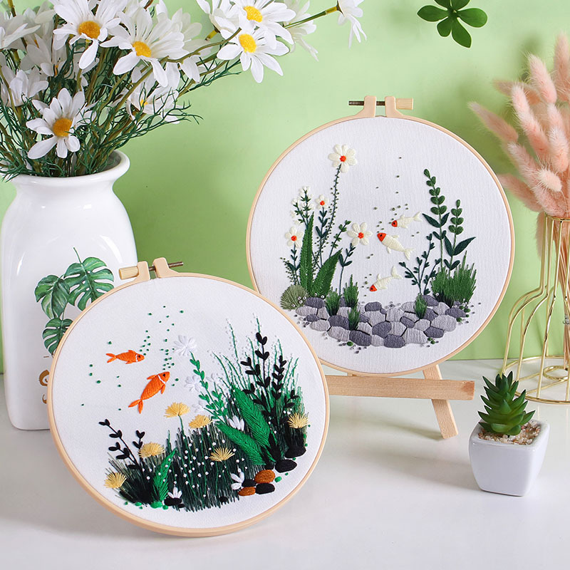 DIY Embroidery Kit Fish Tank P – обзор и цена Embroidery Workshop